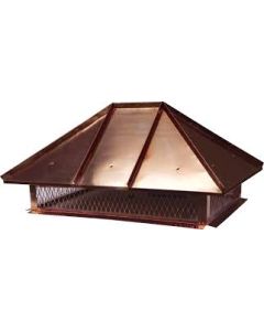 Copper Hip and Ridge Pre-Assembled Multi Flue Hinged Chimney Cap