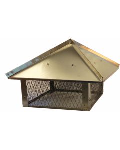 Hip and Ridge Pre-Assembled Multi Flue Hinged Chimney Cap in Stainless Steel