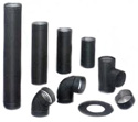 Black Single Wall Stove Pipe